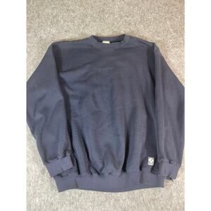 Vintage Discus Athletic Sweatshirt Mens XL Navy Blue Pullover Crewneck Retro Y2K